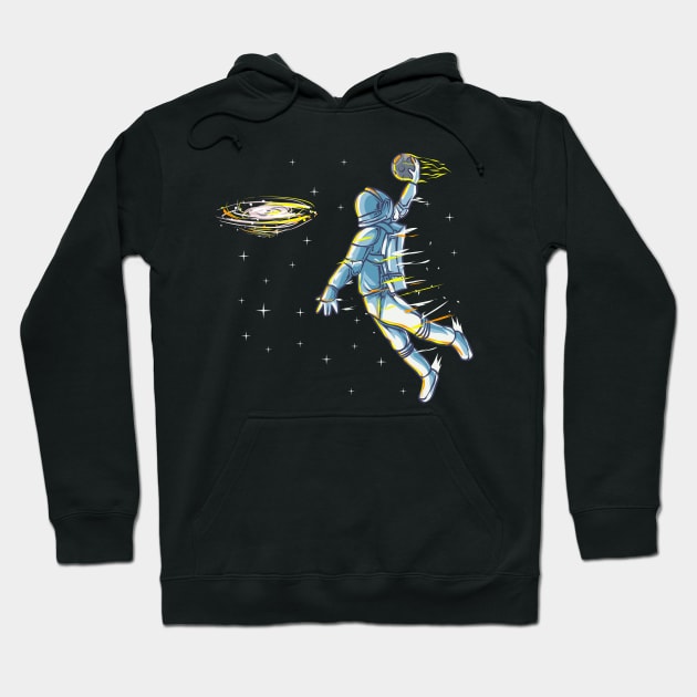 Astronaut Space Basketball Slam Dunk Hoodie by E